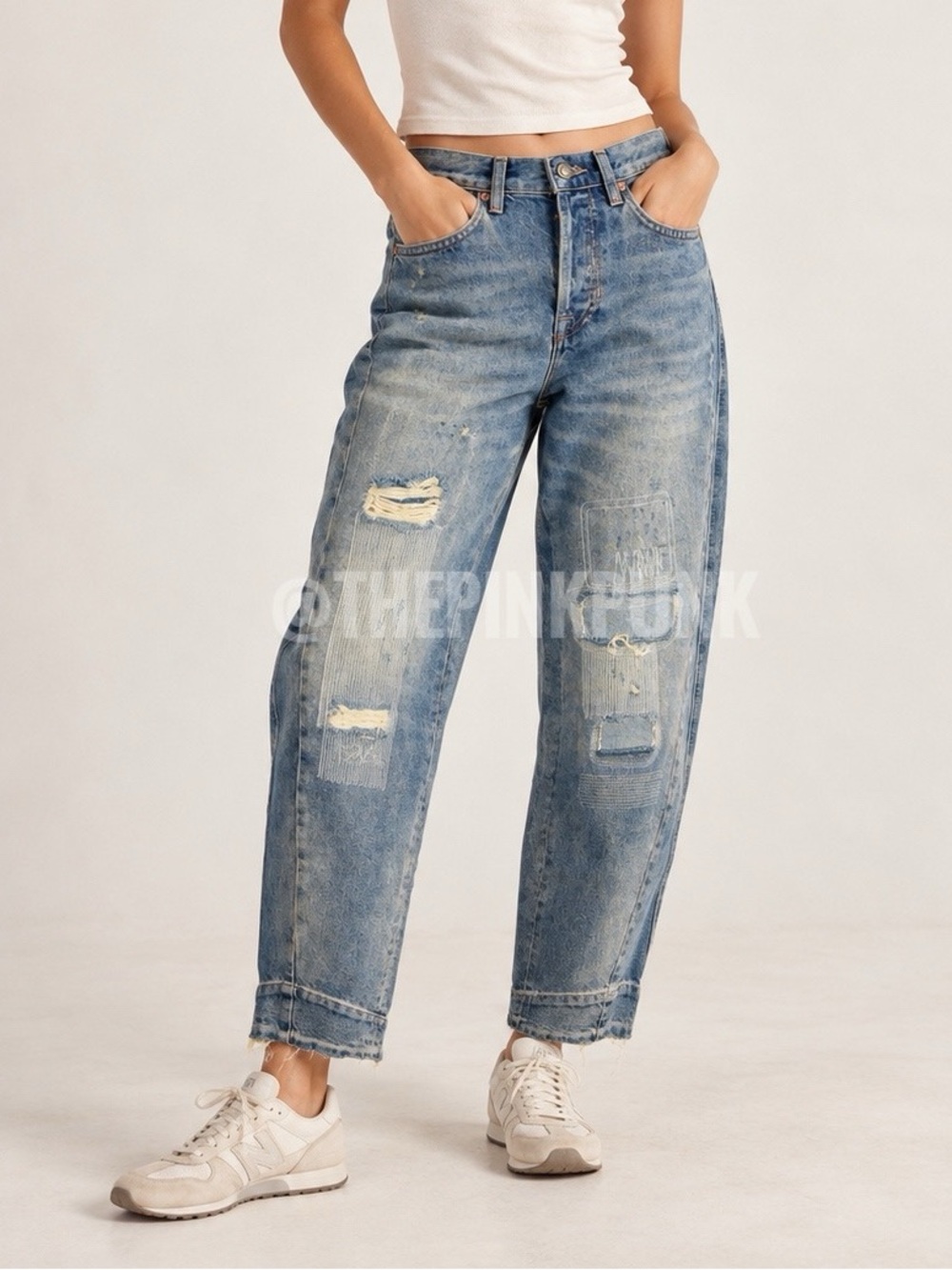 Free People Stick Around Slim Stacked Jeans Size 27